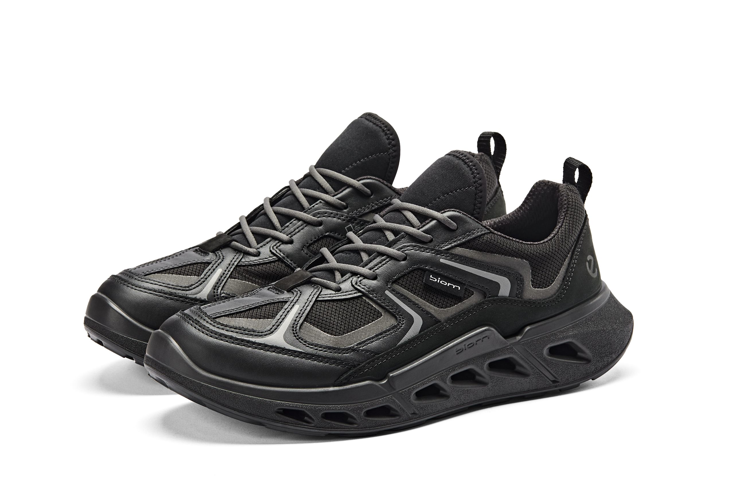 Ecco SS26 BIOM 720 Collection Кожаные повседневные ботинки мужские Black 850344 — фото 4
