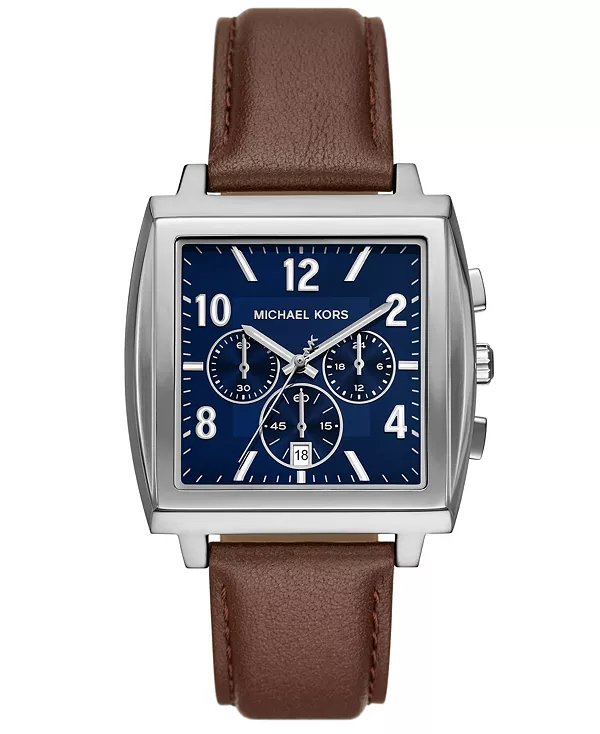 

Мужские часы-хронограф Rhys из коричневой кожи, 41 мм Michael Kors, brown