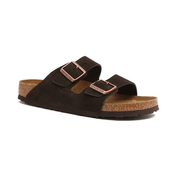 

Кожаные тапочки Arizona SFB Birkenstock, коричневый