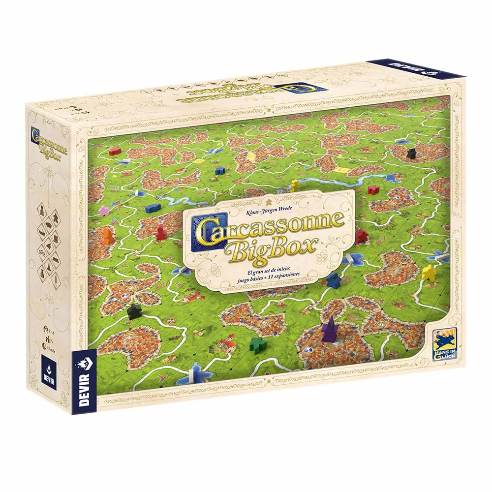 

Настольная игра Devir Carcassonne Plus с 11 дополнениями (на испанском языке), мультиколор