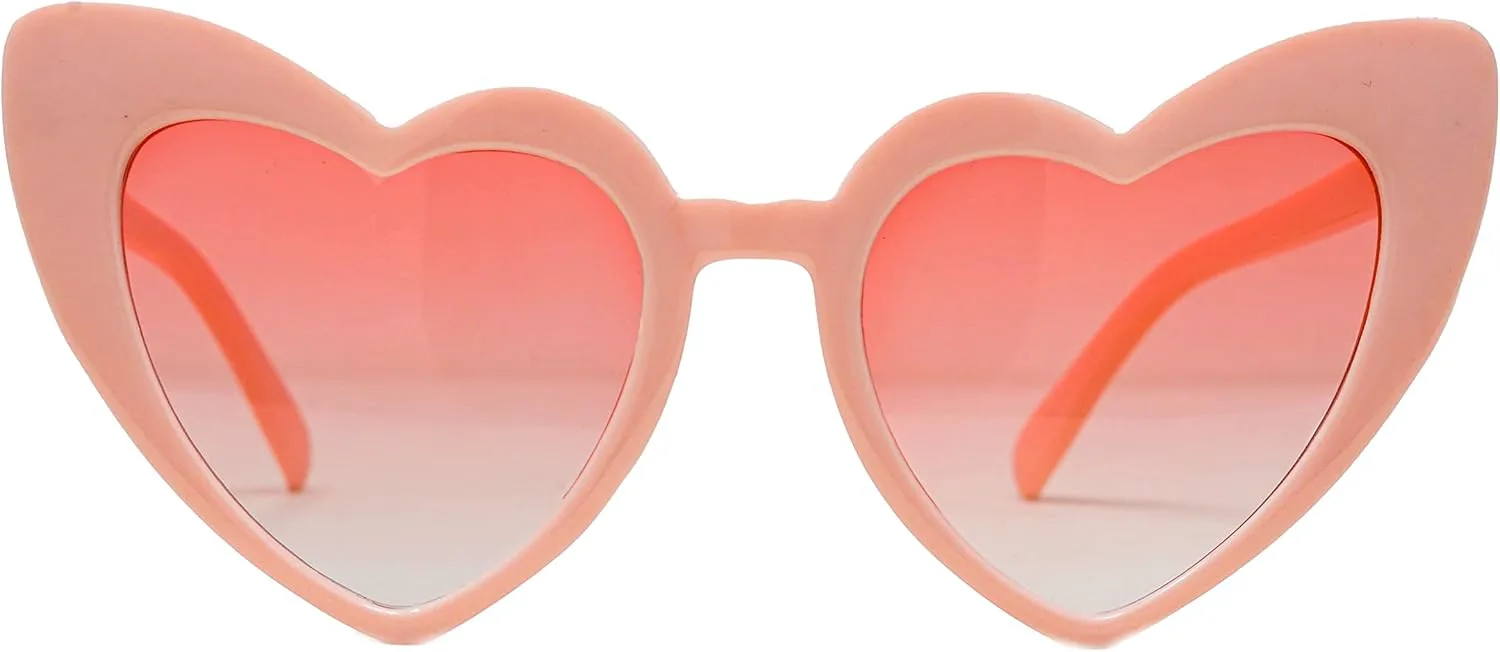 

Стильные солнцезащитные очки Funky Junque для женщин в форме сердца, модные очки для девичника, винтажные ретро-очки, очки для невесты, Peach/Peach Lenses