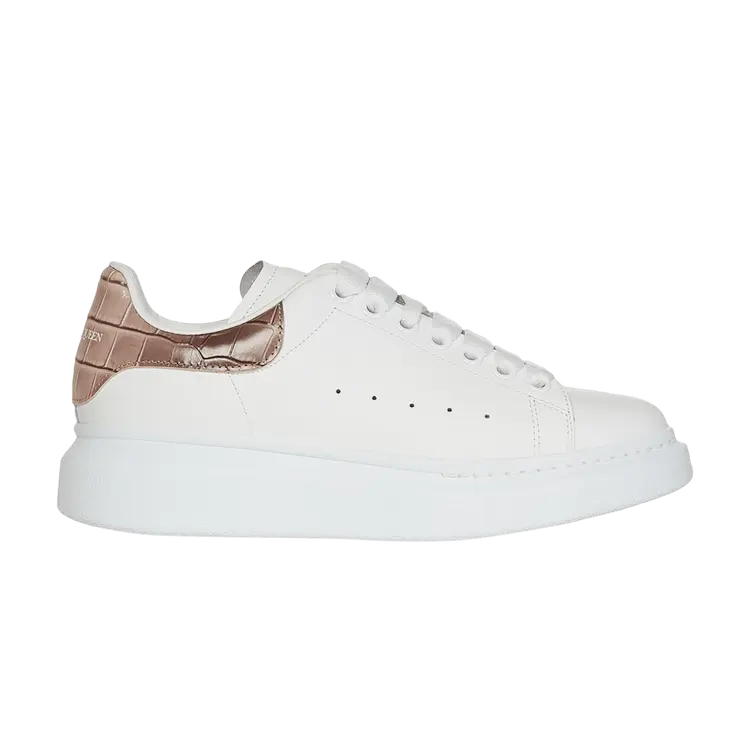 Кроссовки Alexander McQueen Alexander McQueen Wmns Oversized Sneaker 'Burnt Pink Crocodile', белый