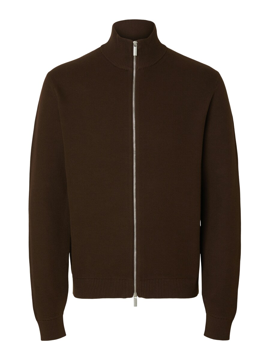 

Вязаный кардиган SELECTED, темно-коричневый