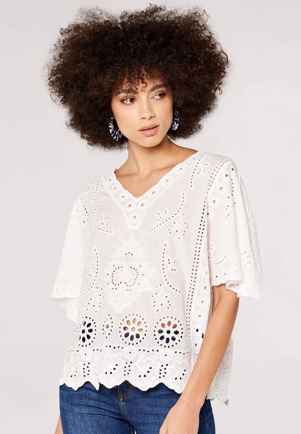 

Блуза EMBROIDERED Apricot, белый