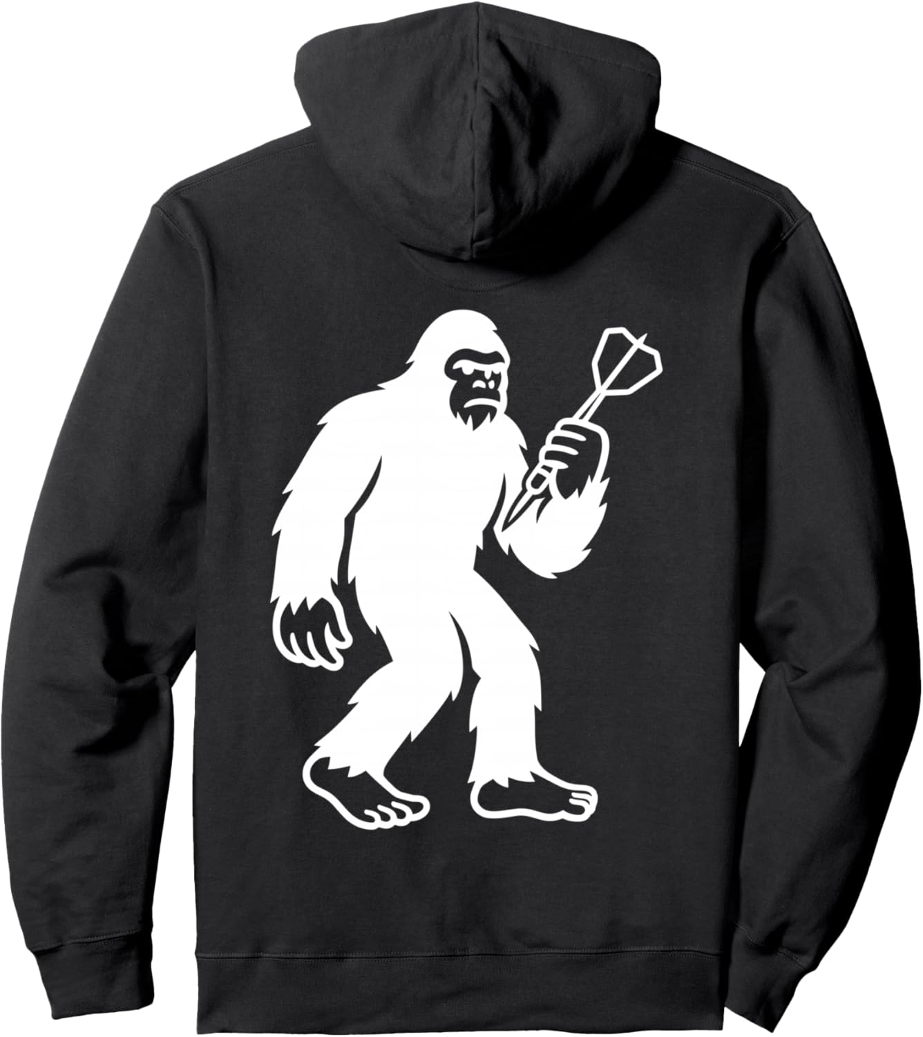

Толстовка с забавным дизайном «Бигфут держит дротики» и изображением снежного человека в дротиках Bigfoot Dart Legends Co, черный