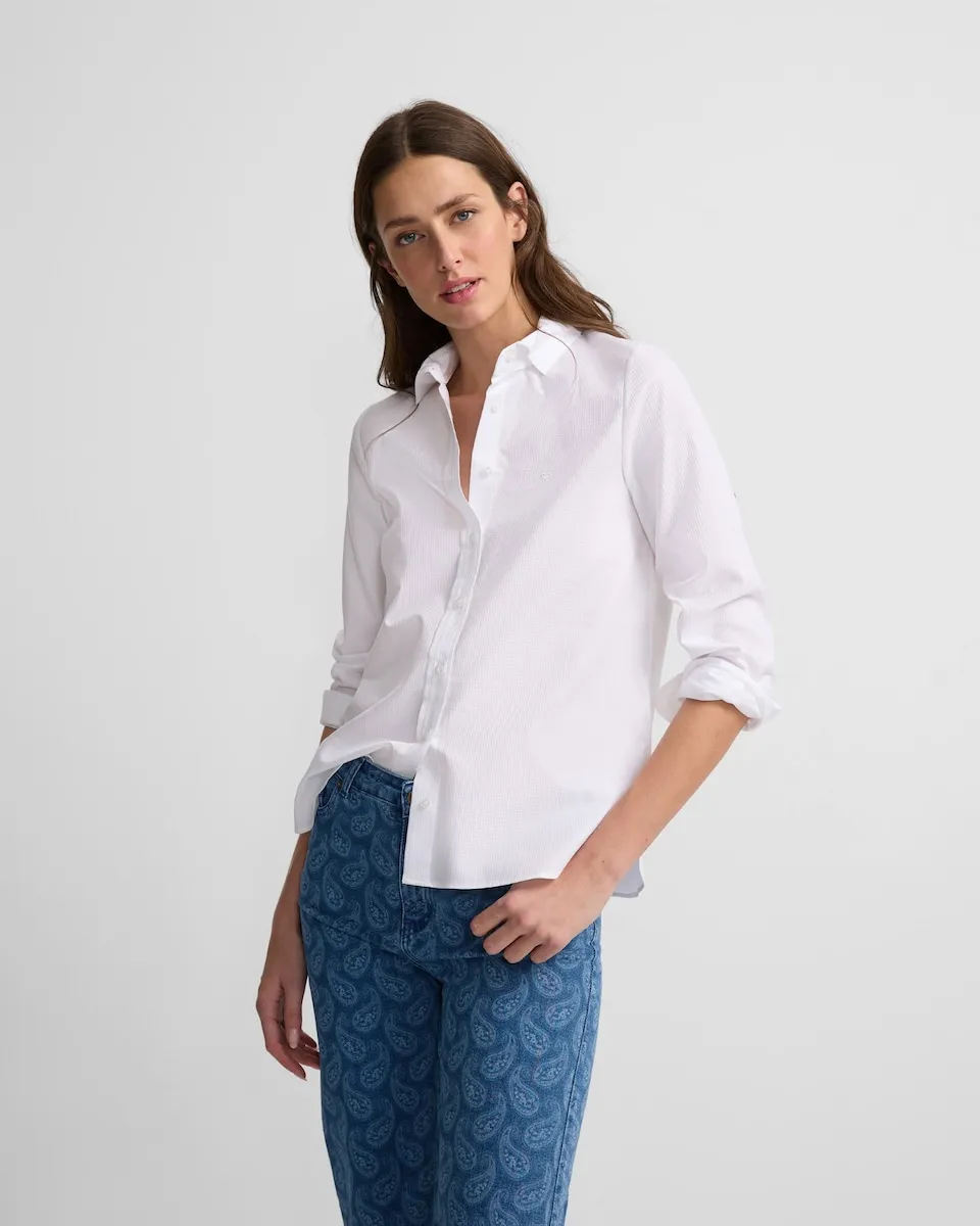 

Женская рубашка оксфорд с длинными рукавами Silbon, белый