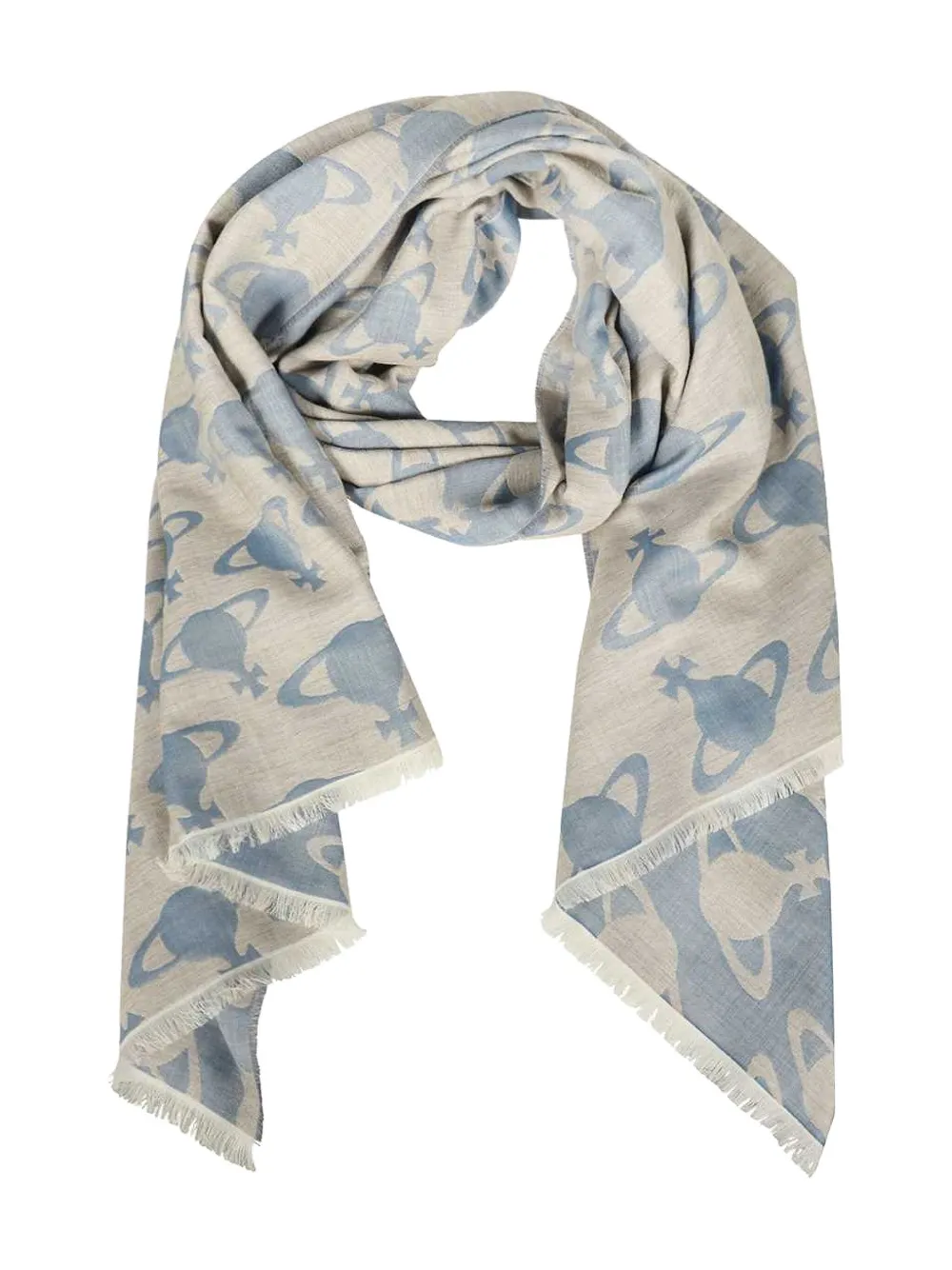 

Шарф жаккардовый Orb Vivienne Westwood, синий