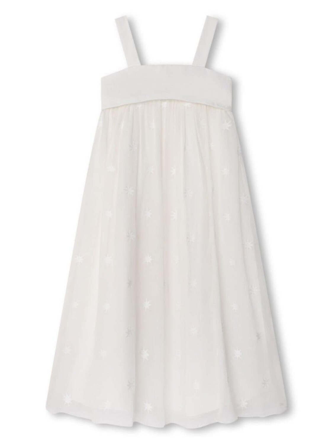 

Chloé Kids шелковое платье с принтом, белый