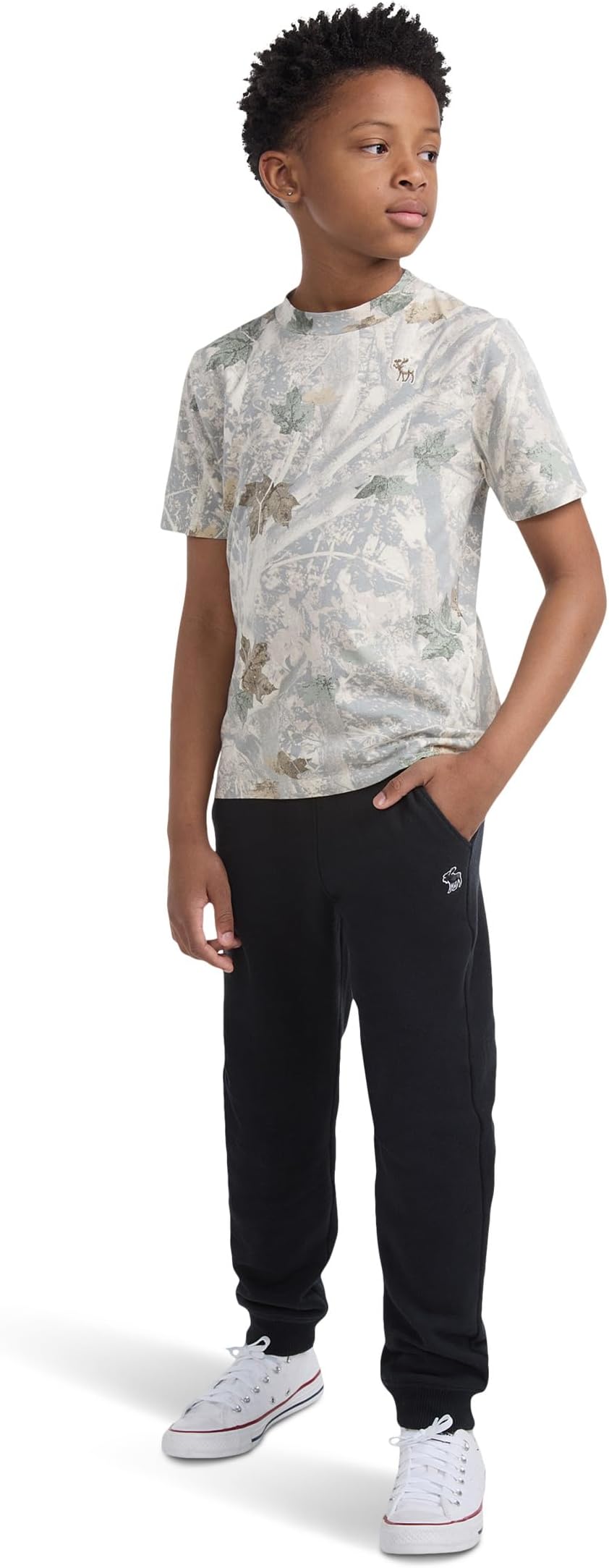 Брюки abercrombie kids Essentials Fleece Joggers, цвет ANF Anthracite — фото 3