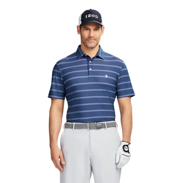 

Мужское поло Swingflex Elite с коротким рукавом Izod, цвет navy stripe