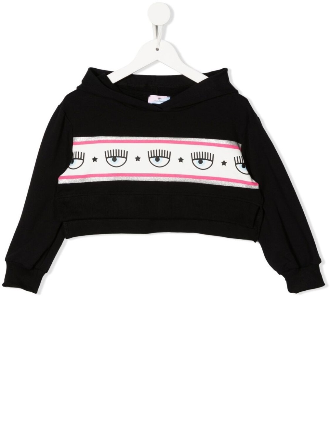 

Chiara Ferragni укороченное худи с логотипом, черный