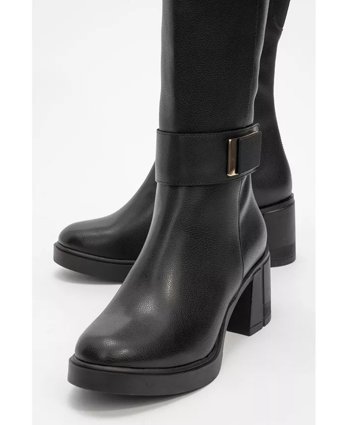 Эластичные сапоги Moreni с пряжкой и блочным каблуком (женские) Prologue Shoes, черный — фото 3