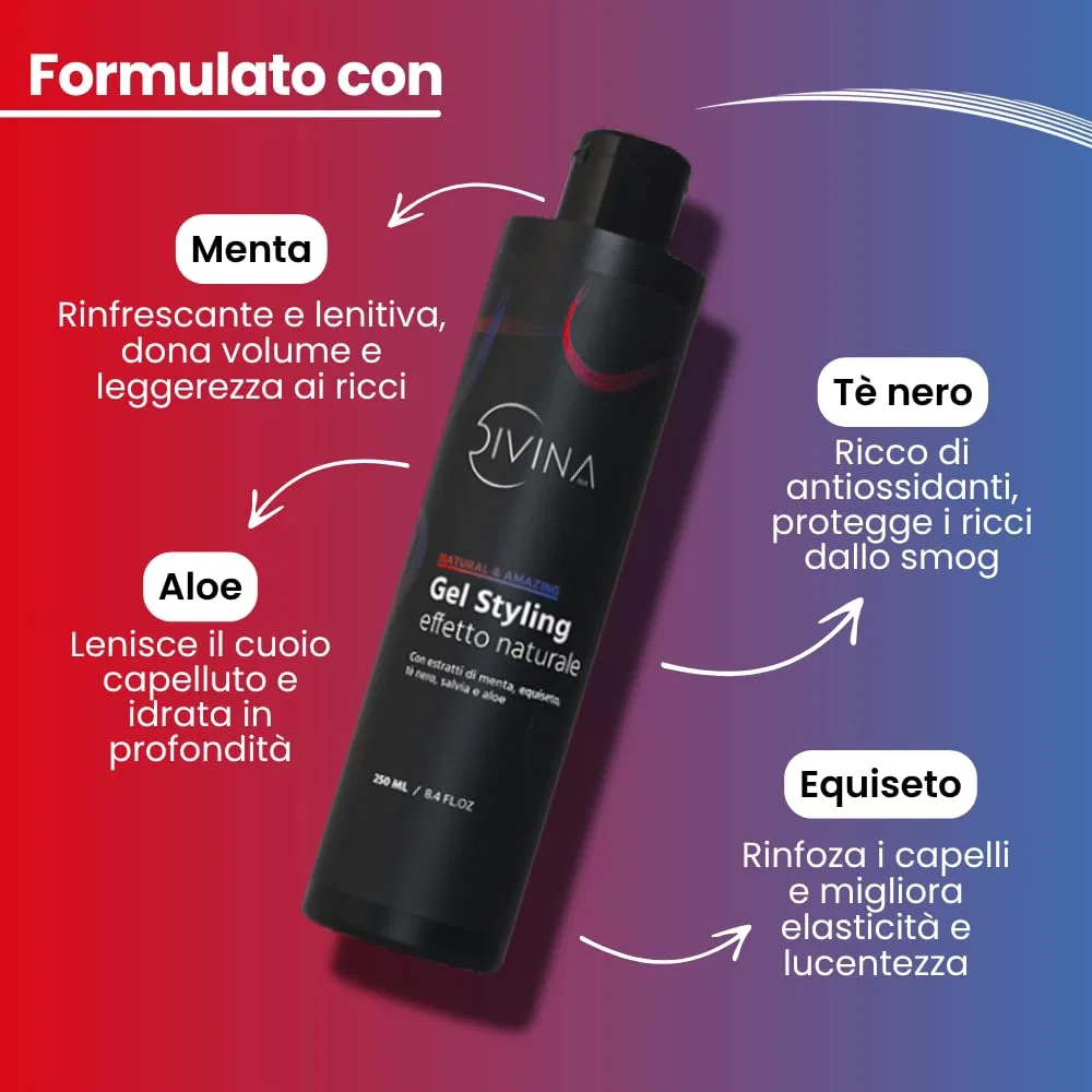 Гель для укладки волнистых и кудрявых волос Natural & Amazing от DIVINA BLK Divina Blk — фото 4