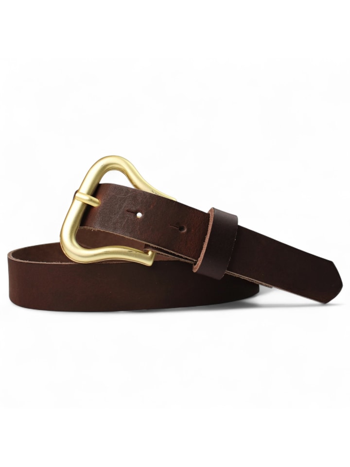 

Женский кожаный ремень, золотой, темно-коричневый FRONHOFER