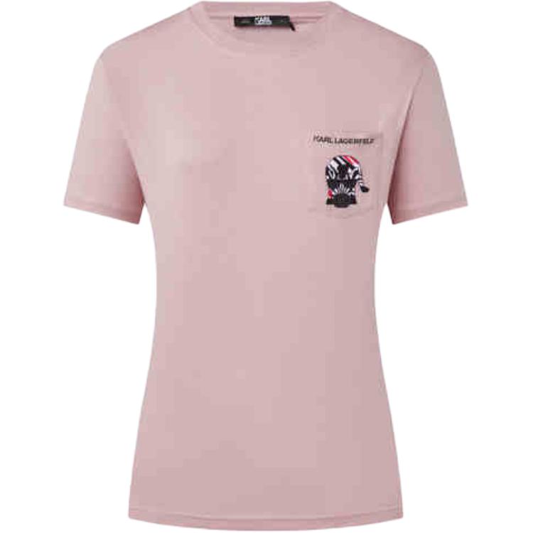 

KARL LAGERFELD / Karl Lagerfeld Jeans Футболка KARL LAGERFELD Regular женская розовая, Розовый, KARL LAGERFELD / Karl Lagerfeld Jeans Футболка KARL LAGERFELD Regular женская розовая