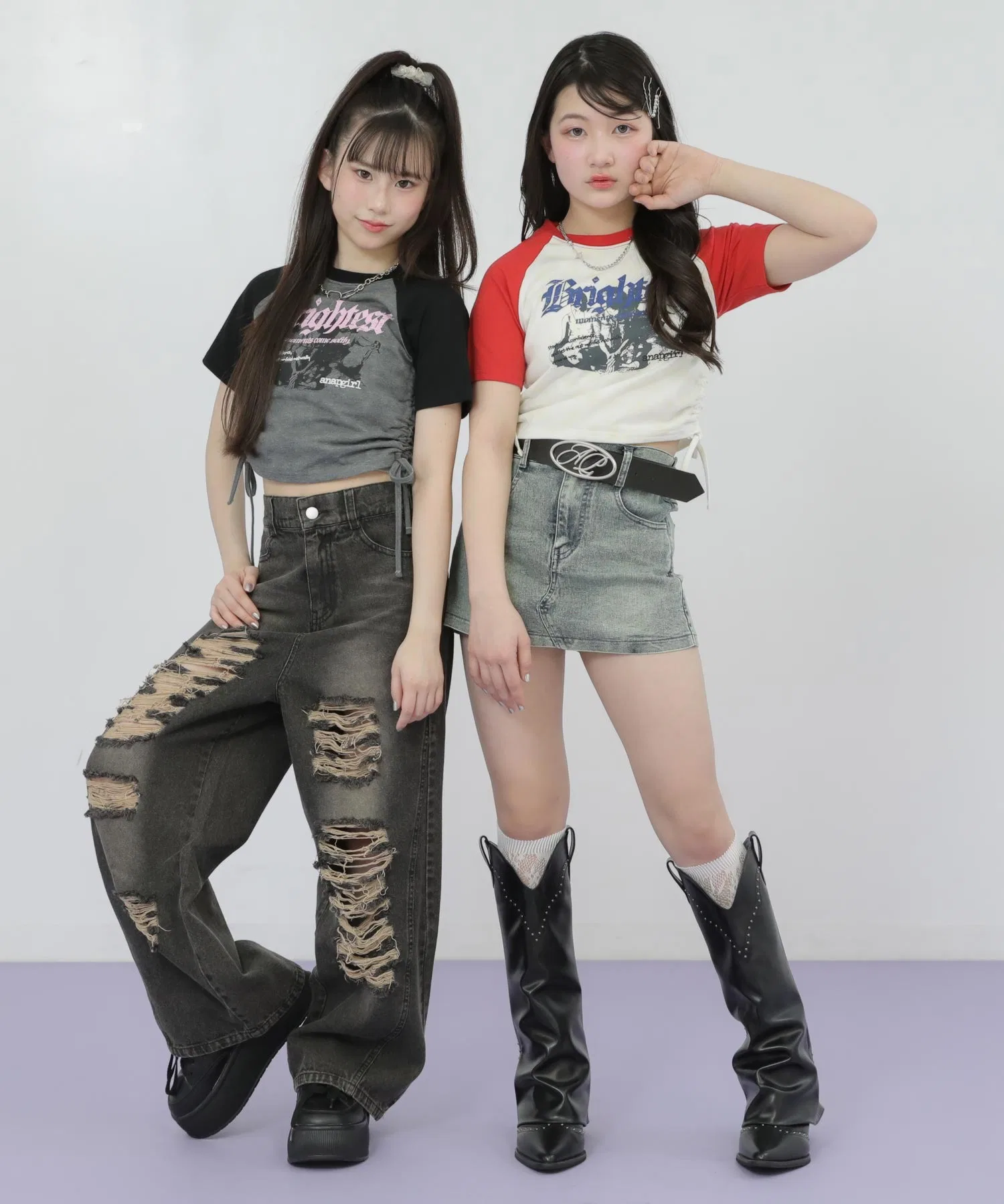Футболка для девочек ANAP GiRL ROCK с принтом красная — фото 4
