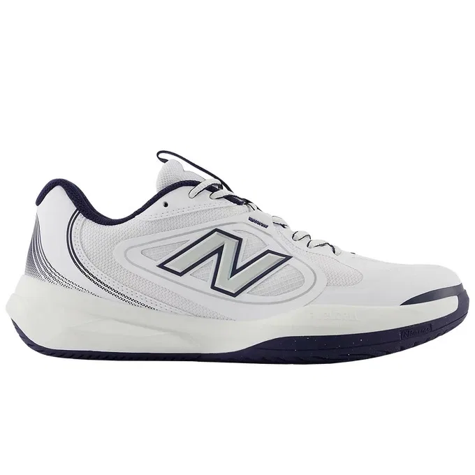 Мужские теннисные кроссовки для всех покрытий «FuelCell 796 v5» от New Balance, White X Navy (4Ra)