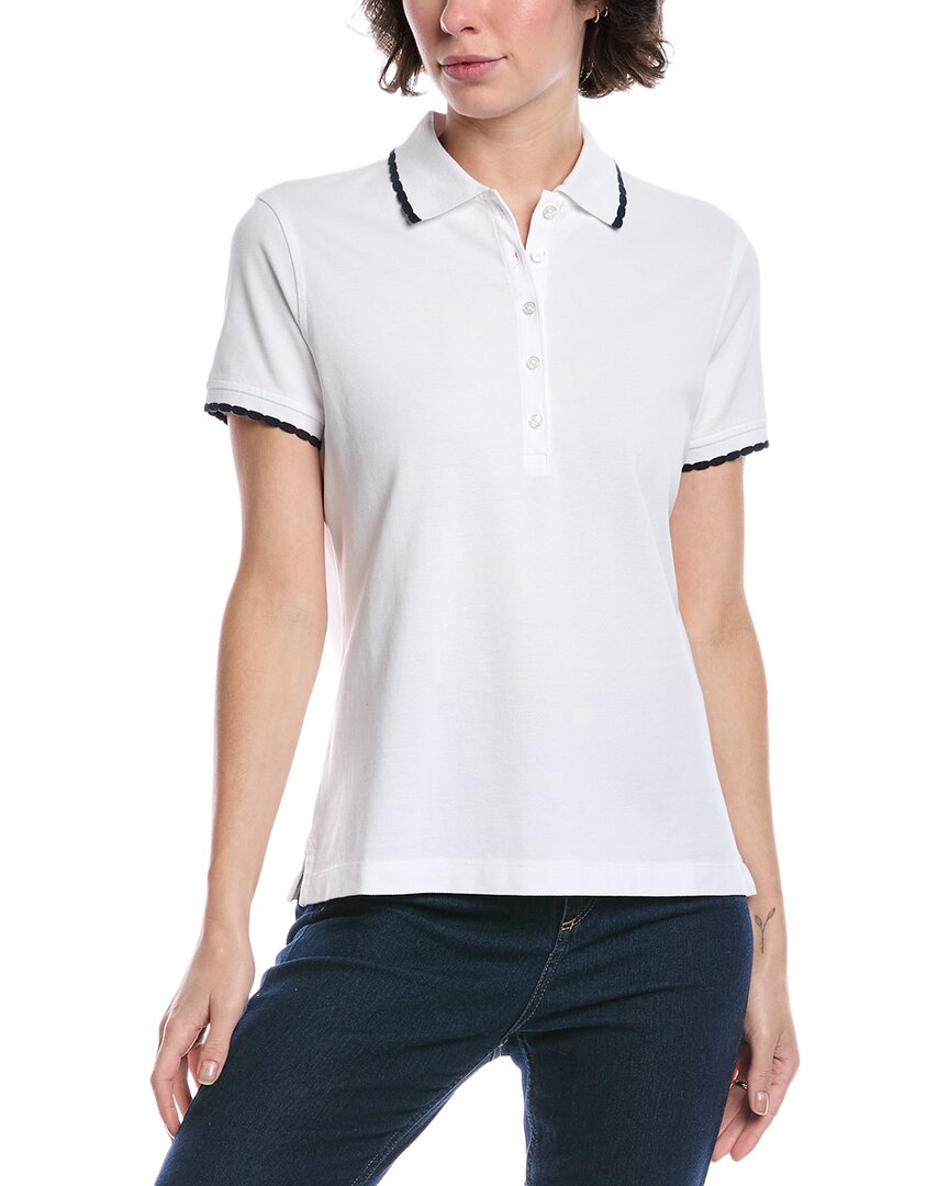 

Брукс Бразерс Поло с фигурным пике Brooks Brothers, белый