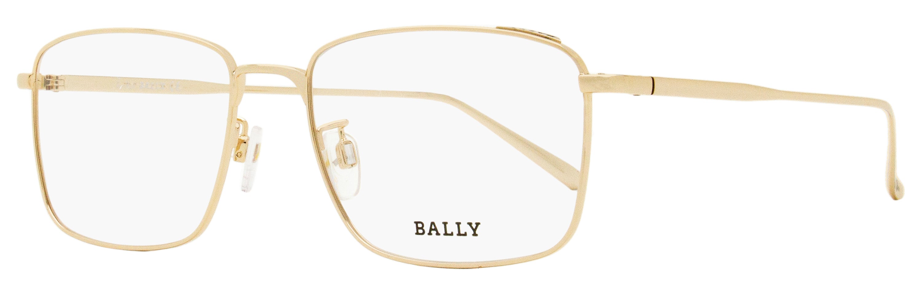 

Тонкие прямоугольные очки Bally для мужчин BY5027D 028 Gold 55 мм