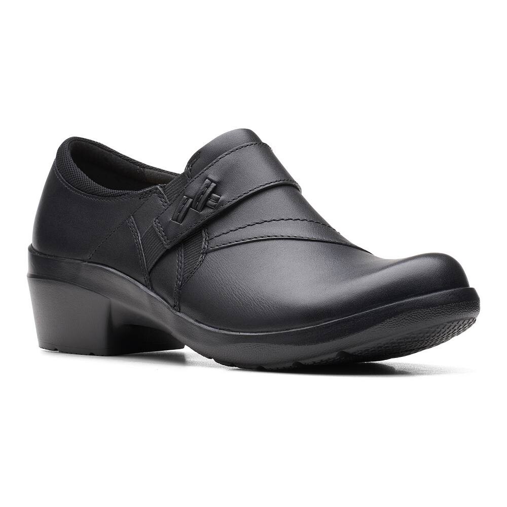 Женские кожаные слипоны Clarks Angie Pearl, черный