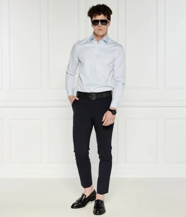 Брюки чинос H-george custom slim fit Boss, темно-синий — фото 2
