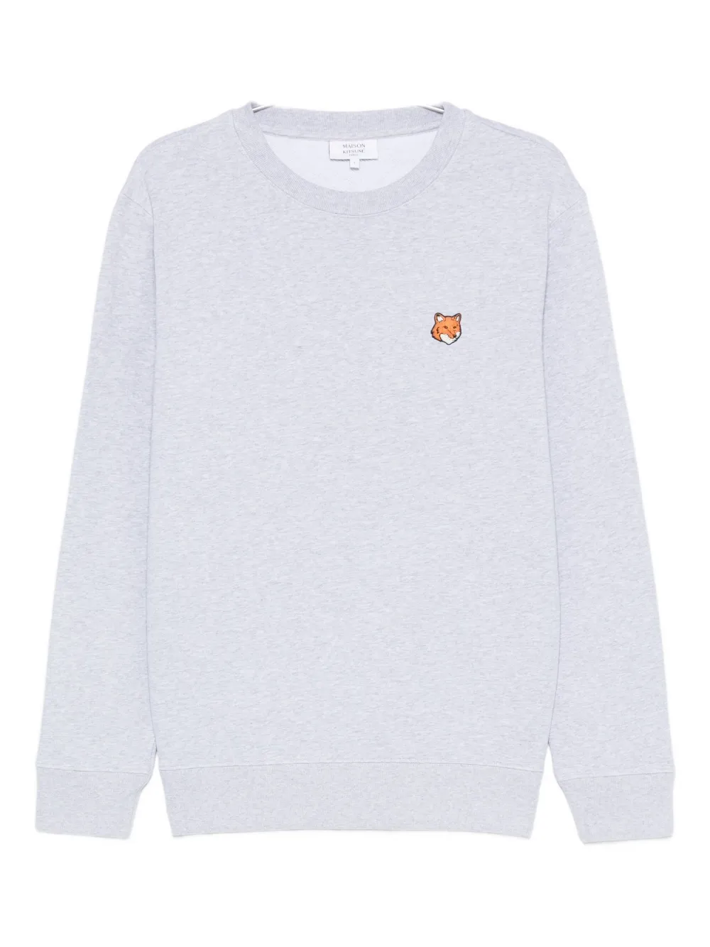 

Свитшот с изображением лисы и круглым вырезом Maison Kitsuné, серый