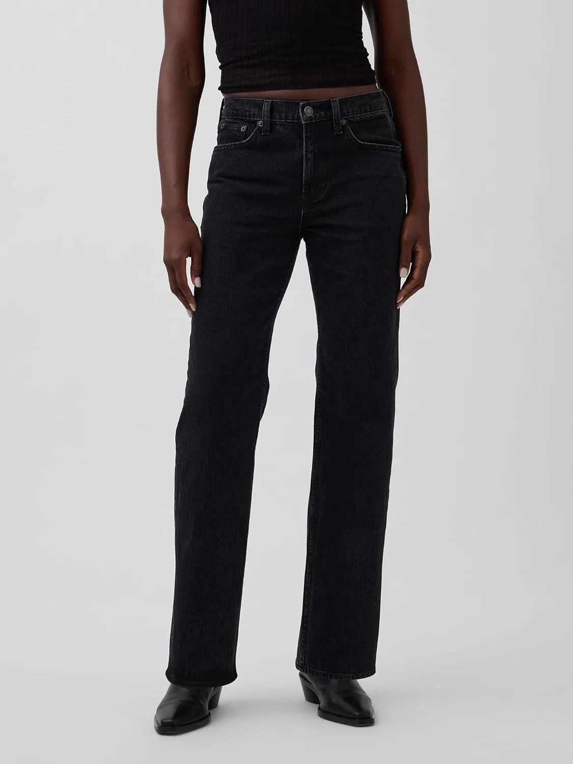 Джинсы Relaxed Straight GAP, Black Ellis — фото 2