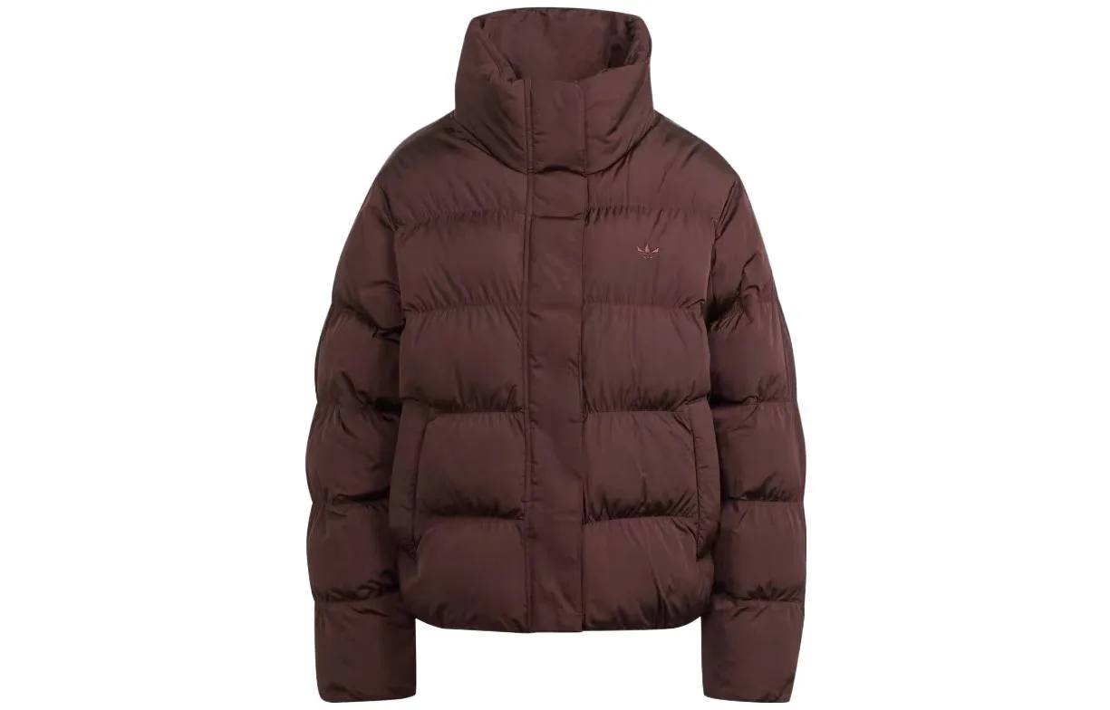 Adidas Originals Куртка женская Contour коричневая с отложным воротником