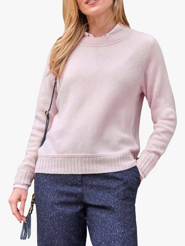 

Высокий кашемировый джемпер с рукавами реглан Pure Collection, цвет Soft Oyster