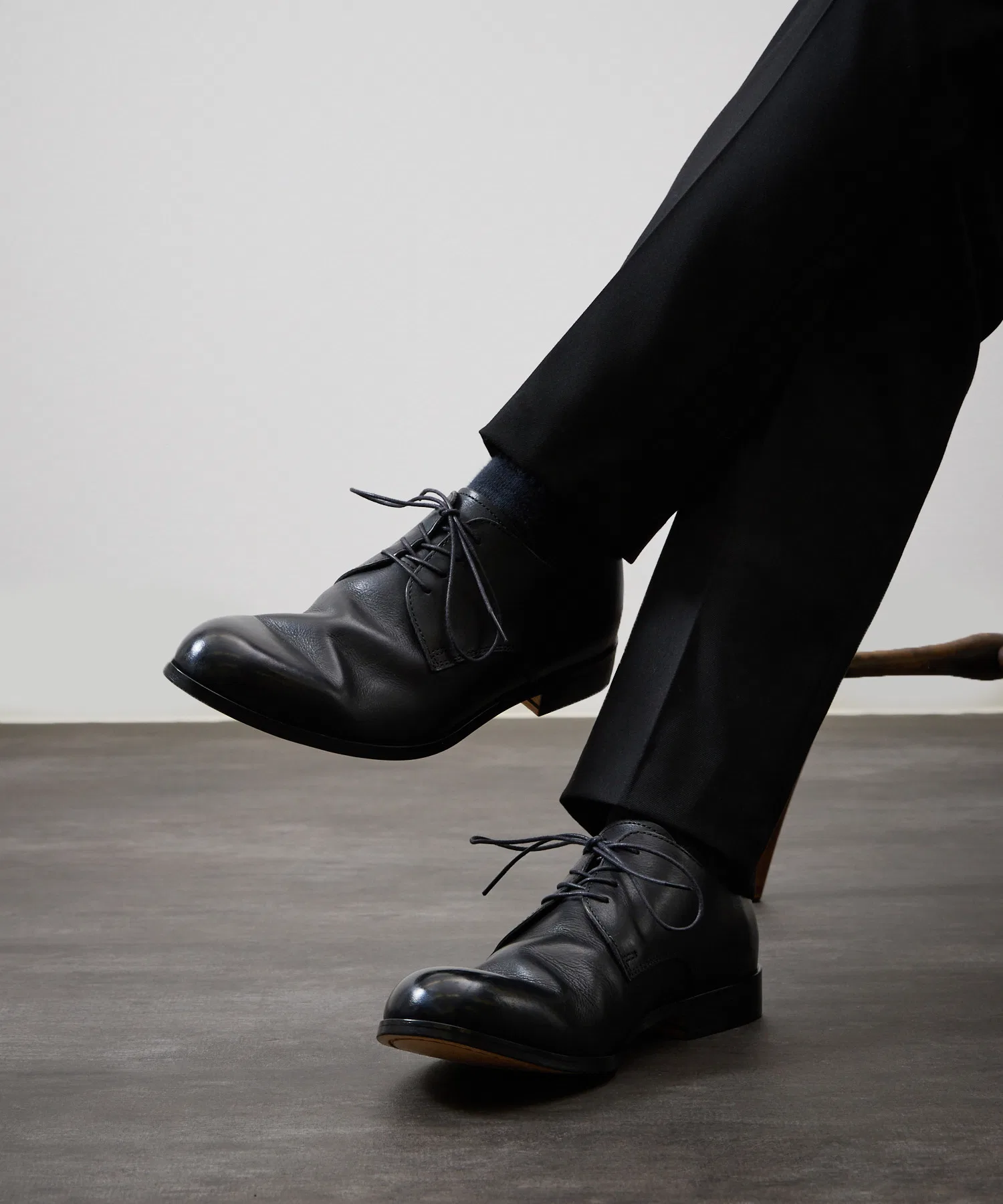 Мужские кожаные туфли PADRONE Derby Plain Toe Shoes [JACK] — фото 3