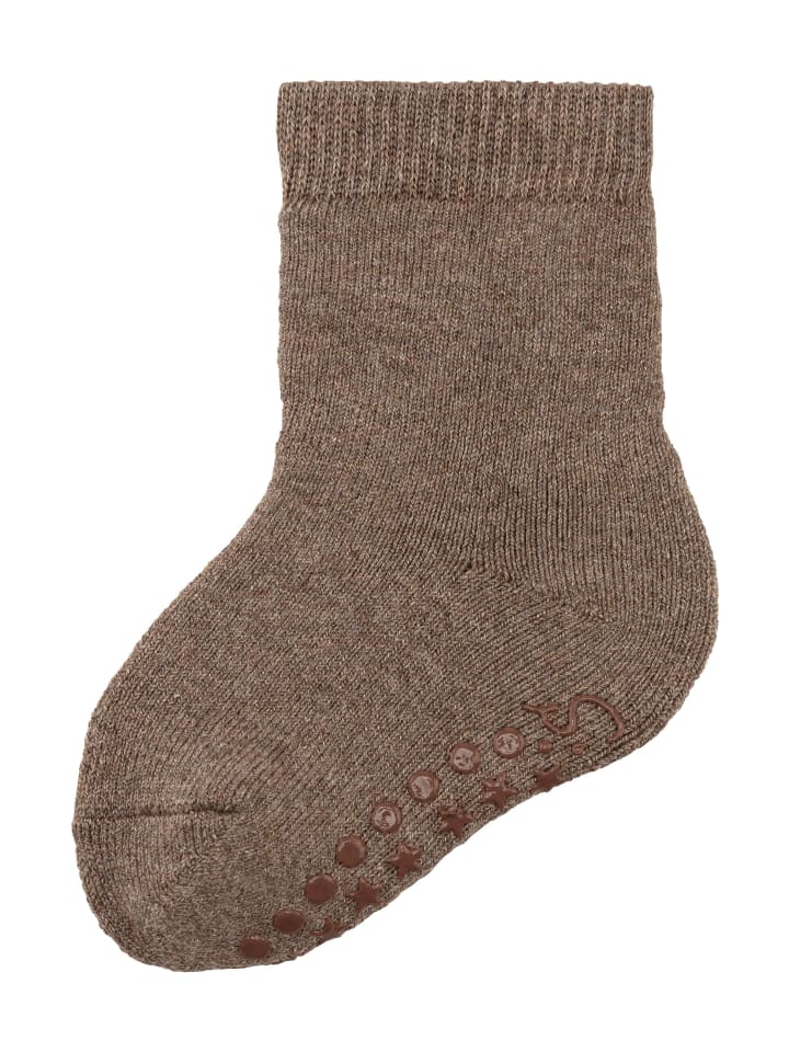 

Носки из АБС-пластика, шерсть, однотонный коричневый меланж. Sterntaler