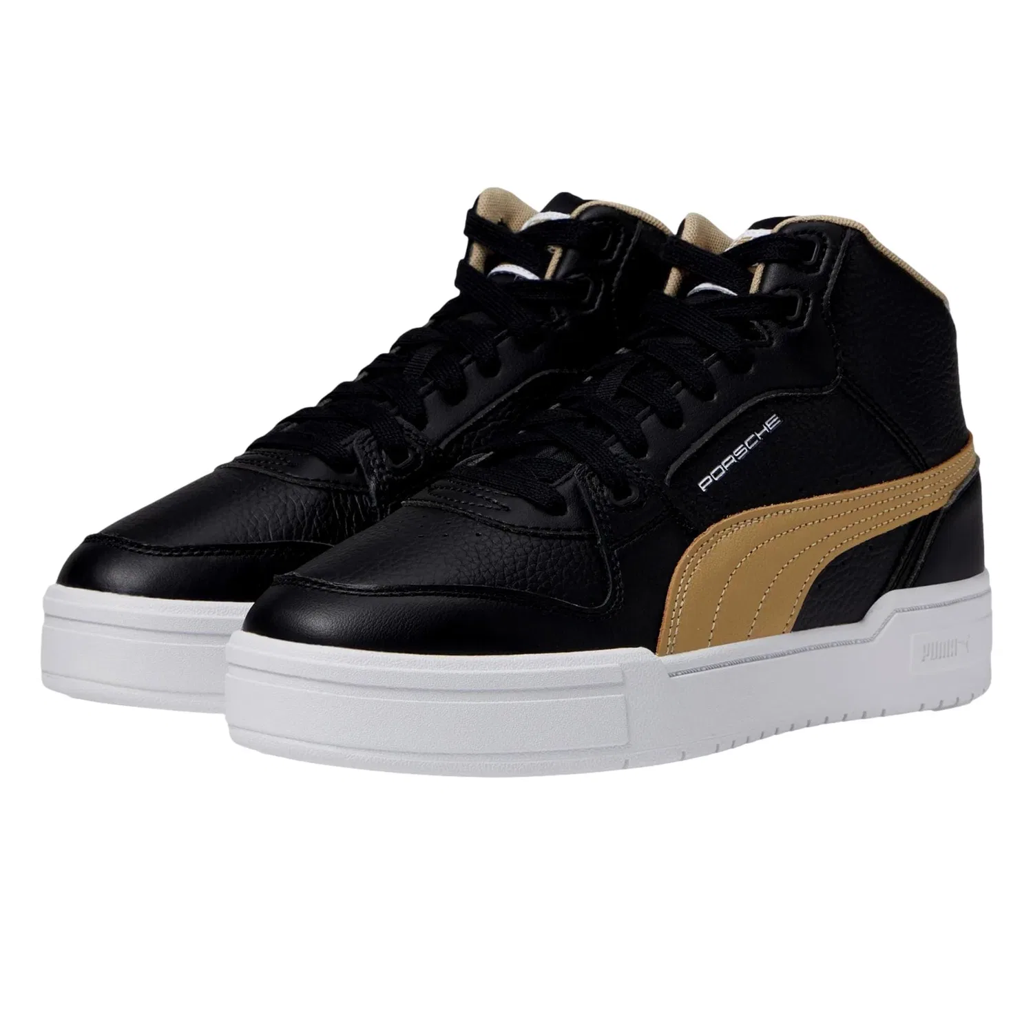 Мужские кроссовки Puma Porsche Legacy California Pro Mid Puma Black / Sand Dune / Puma White 392865-01 — фото 4