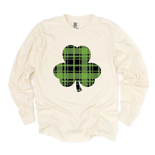 

Футболка с длинным рукавом Buffalo plaid clover garment dyed Simply Sage Market, Ivory
