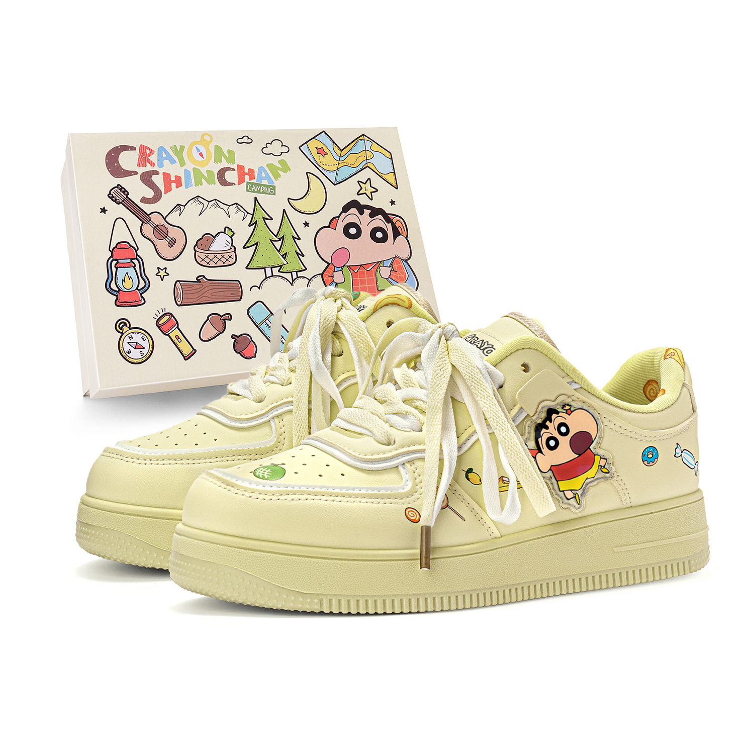 

Crayon Shinchan Низкие скейтерские кеды унисекс в подарочной коробке Custard-Premium, цвет Custard-Premium Gift Box Set