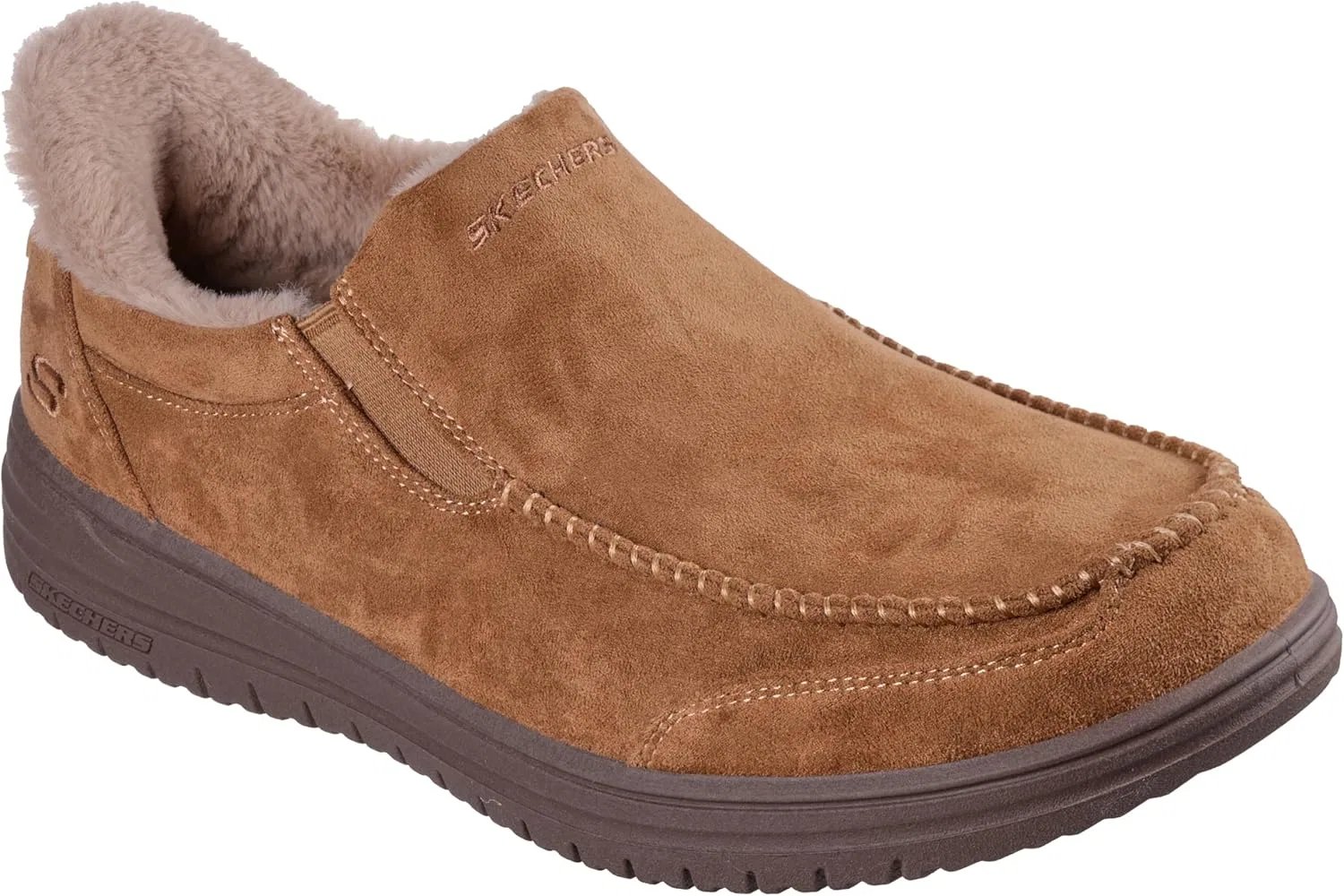 Слипоны Skechers, каштановый