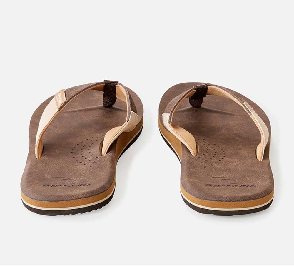 Мужские шлепанцы Rip Curl Oxford с открытым носком, черно-коричневые — фото 4