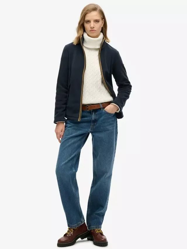 Флисовая куртка Estate Full Zip Superdry, Eclipse Navy — фото 4