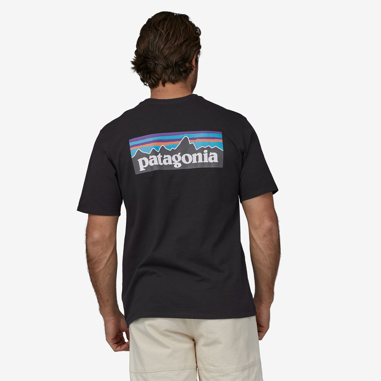 Мужская футболка с логотипом P-6 Responsibili Patagonia, черный — фото 3