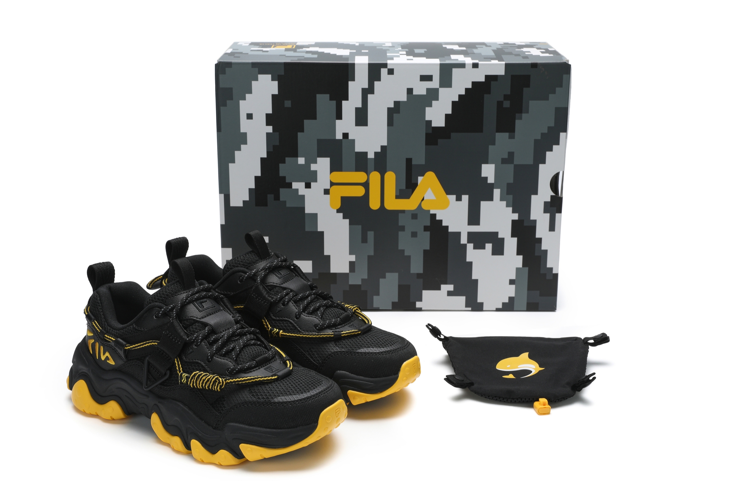 

FILA Низкие повседневные кроссовки HUANGJINGYU x FLUID 5, мужские, черные