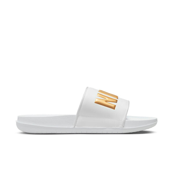 Тапочки offcourt slide 'white metallic gold' Nike, белый — фото 2