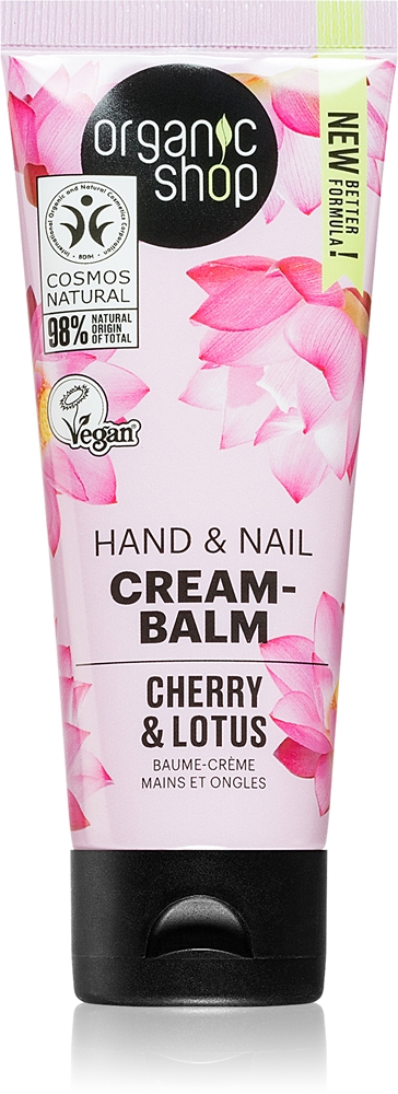 

Укрепляющий бальзам для рук и ногтей «Вишня и лотос» Organic Shop, 75 мл