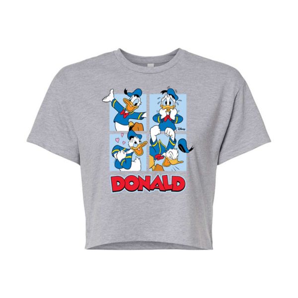 

Футболка с принтом Donald Duck Juniors укороченная Disney, серый
