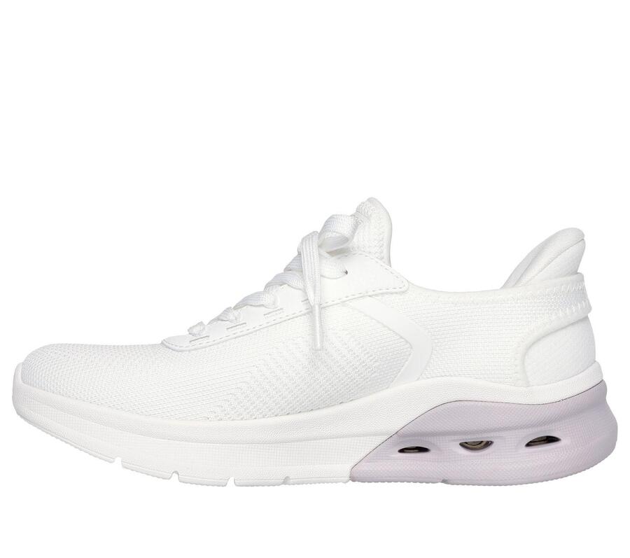 SKECHERS Женские кроссовки BOBS ARC WAVES 2.0 NOW IT Slip-On белого цвета — фото 4