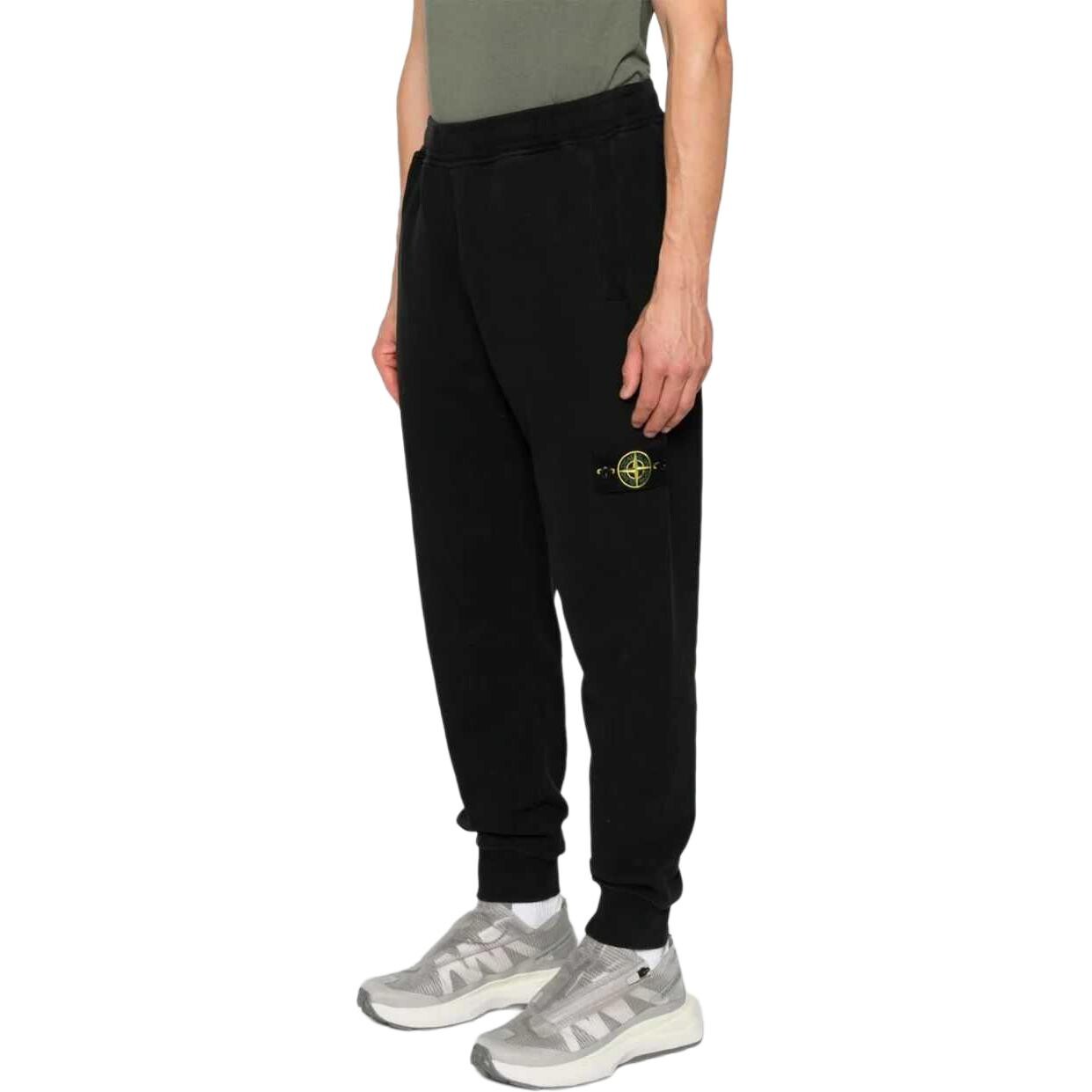 Брюки Stone Island Cotton with Logo Patch, черный