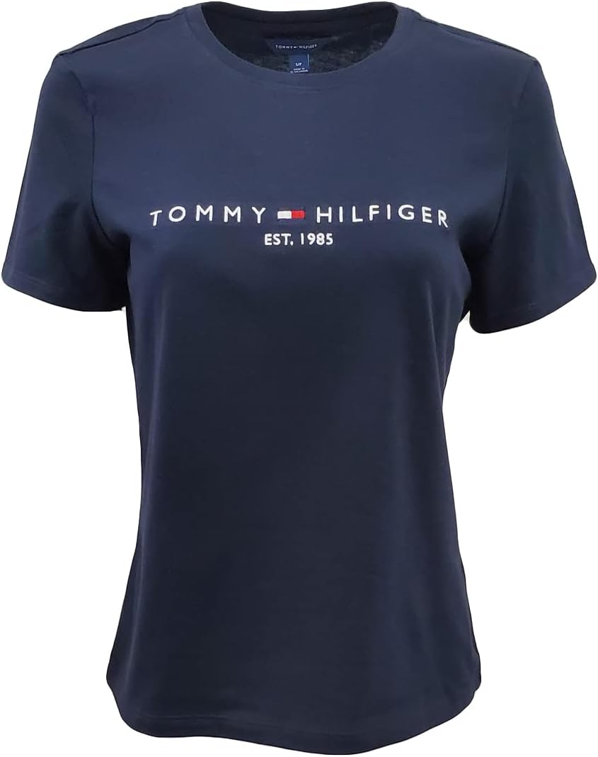 

Tommy Hilfiger Женская базовая базовая хлопковая легкая мягкая, Navy (Est.1985), Синий, Tommy Hilfiger Женская базовая базовая хлопковая легкая мягкая, Navy (Est.1985)