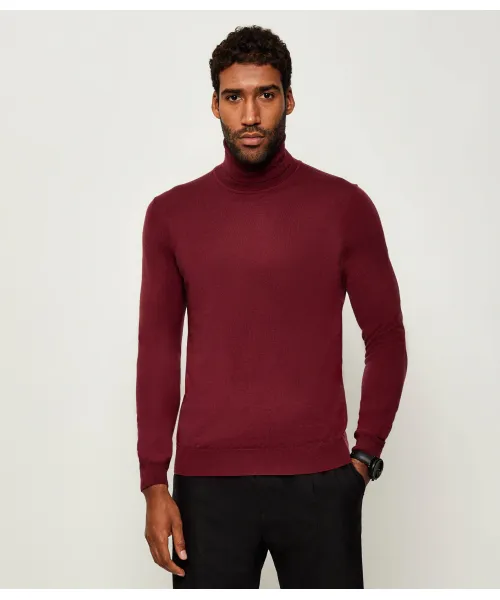 

Шерстяная водолазка San Thomas-M Regular fit Hugo, красный