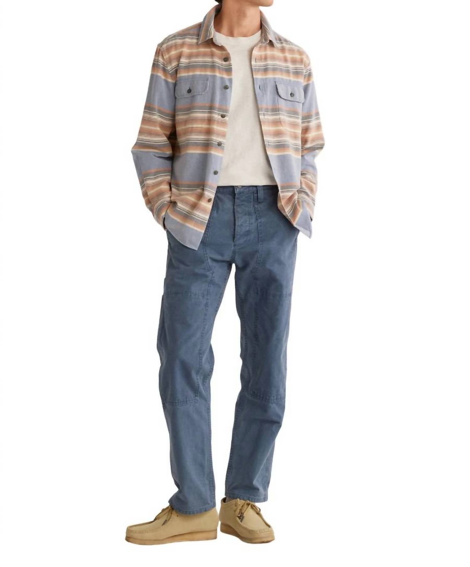 

Рубашка Beach Shack в полоску цвета индиго PENDLETON