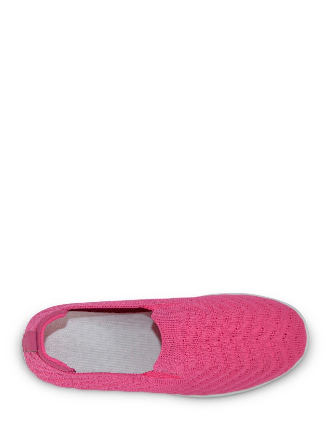 Широкие кроссовки без шнуровки EE Fit из трикотажной ткани с гибкой подошвой Amber, розовый — фото 3