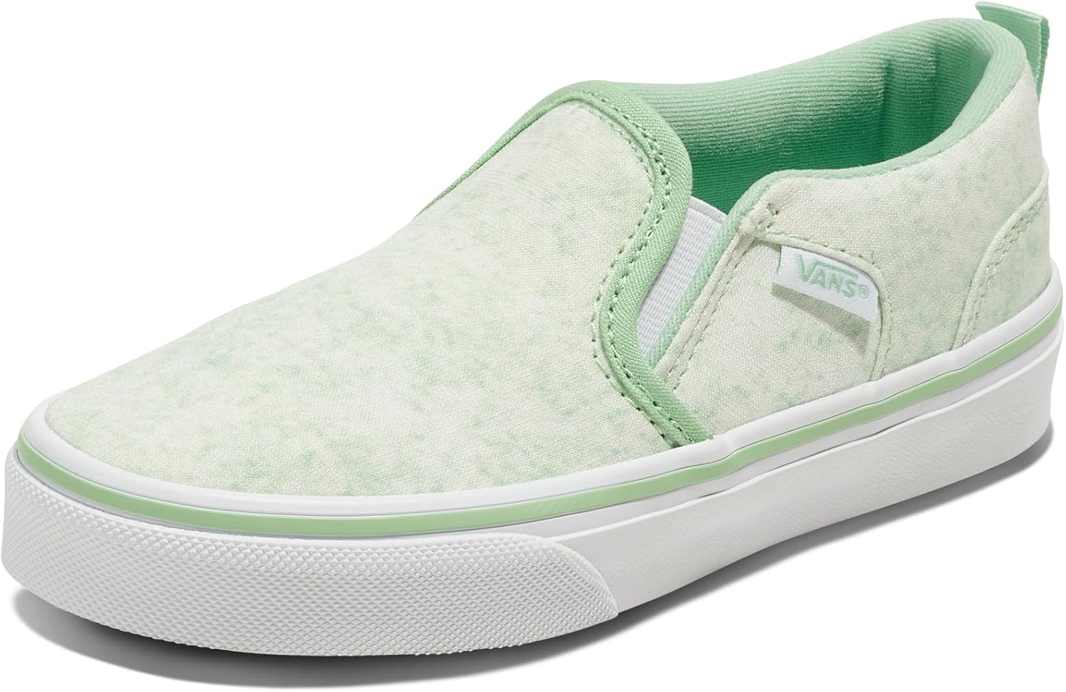 Кеды Vans Asher без шнурков для детей и подростков, зеленый