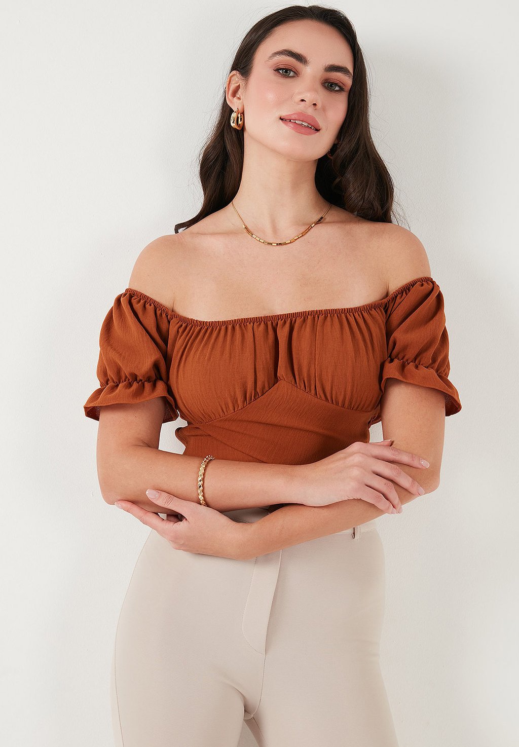 

Блуза REGULAR FIT LELA, коричневый